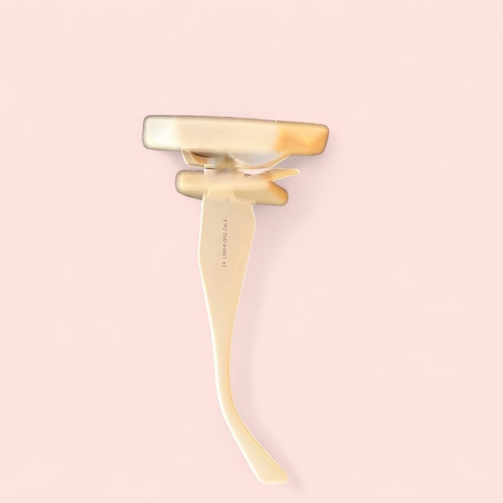 Cream Rectangular Sunglasses - Picture 6 of 6